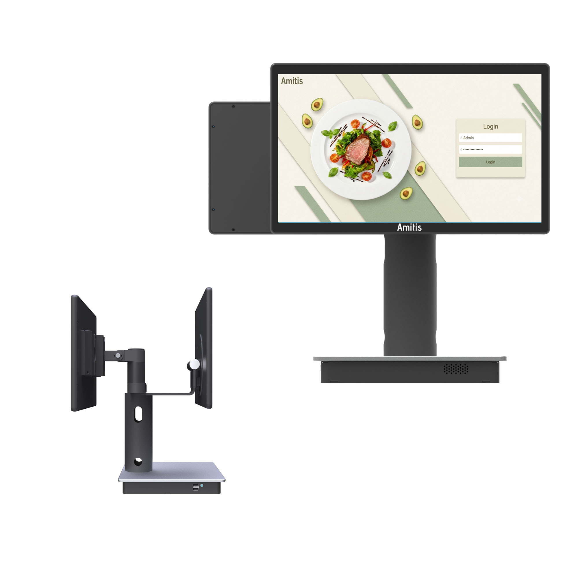 All In One Windows POS Terminal Extensive I/O Ports Peripheral Support Complex
