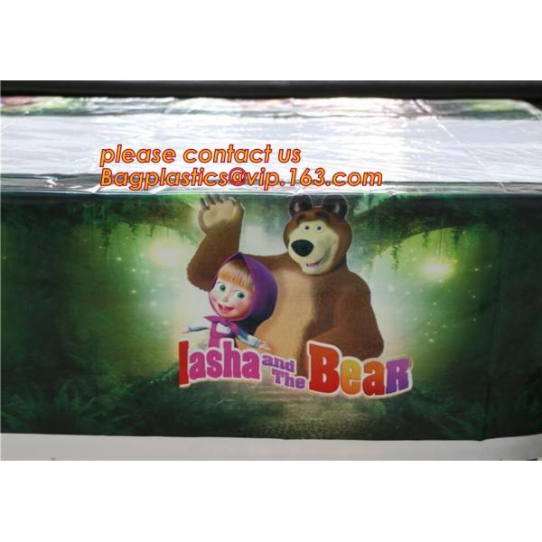 Поставки tablecover партии детей мультфильма скатерти дня рождения с днем рождения пластиковые, рождение ZLDECOR прекрасное 108cm устранимое