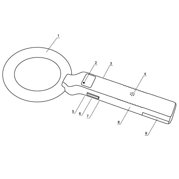 Металлоискатель палочки руки блока развертки безопасностью круга MD300S ручной