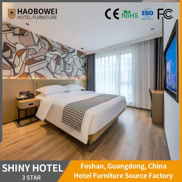 Apartment Furniture Foshan Luxury King Size Bedroom Headboard with Three Star Hotel