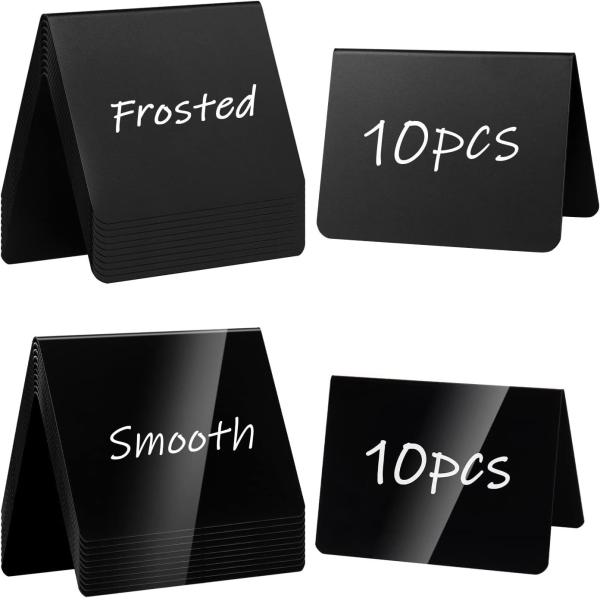 Food Mini Acrylic Sign Holder PVC Small Black Chalk Boards Customizable