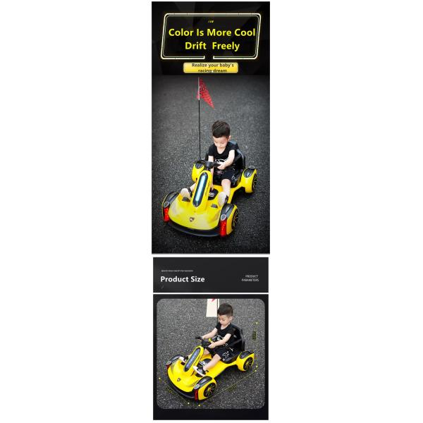 Mobile Phone Remote Control 12V Ride On Electric Go-Kart Car for Children Battery 12V7AH