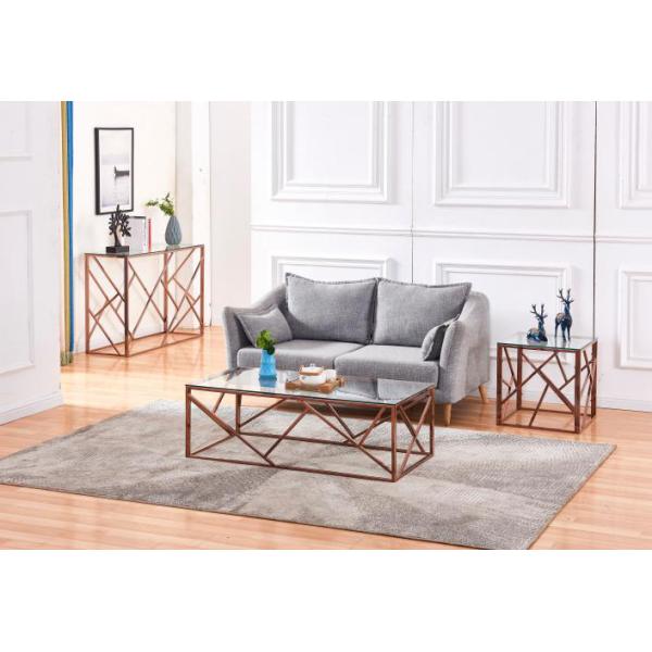 76cm 50KGS Modern Glass Side Tables For Living Room