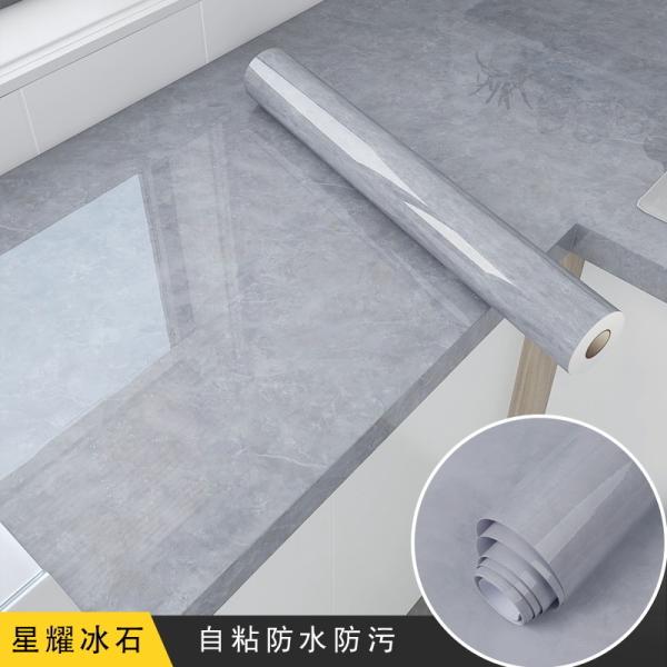 0.16mm-0.18mm Thickness Marble Wallpaper Wall Covering PVC Film Contact Paper for Furniture Renovation