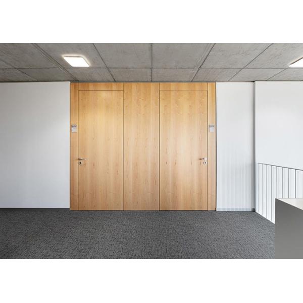 Solid Partition Wall Board With Melamine Door Steel Door Glass Wall Partition For Office Area