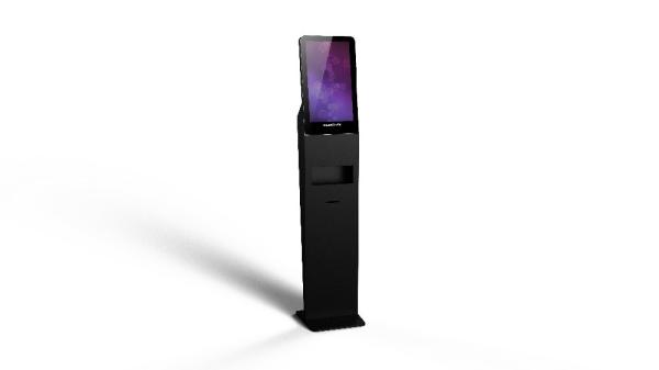 Auto liquid soap dispenser Hospital 21'' Hand Sanitizer Advertising Kiosk Table Stand Installation