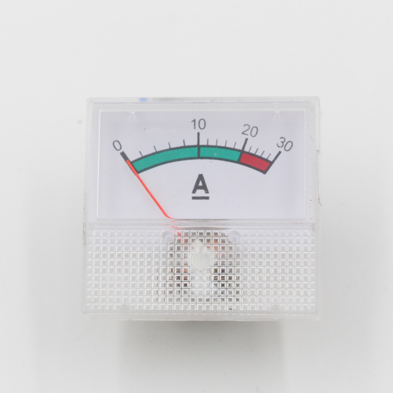 48*45mm Analog Panel DC Ammeter Shunt Meter 0-30A DC Moving Coil Single Phase AC/DC 80V-270V 50/60Hz for Voltage Ampere