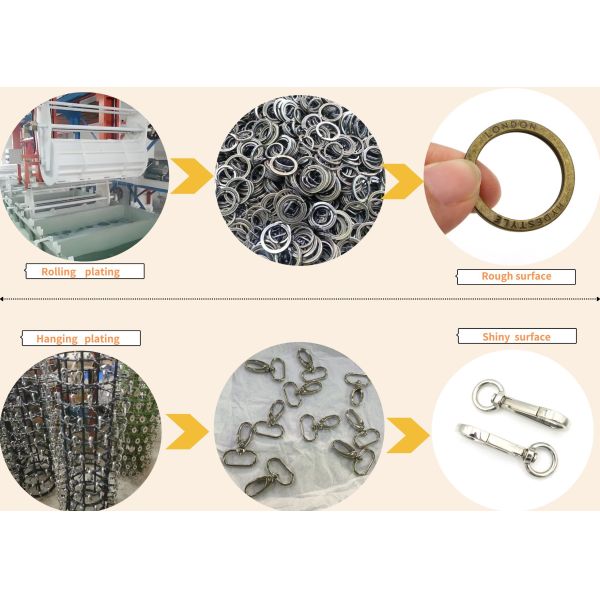 Custom Logo Engraved Swivel Snap Hook Nickel Swivel Hook  For Handbag Hardware Accessories