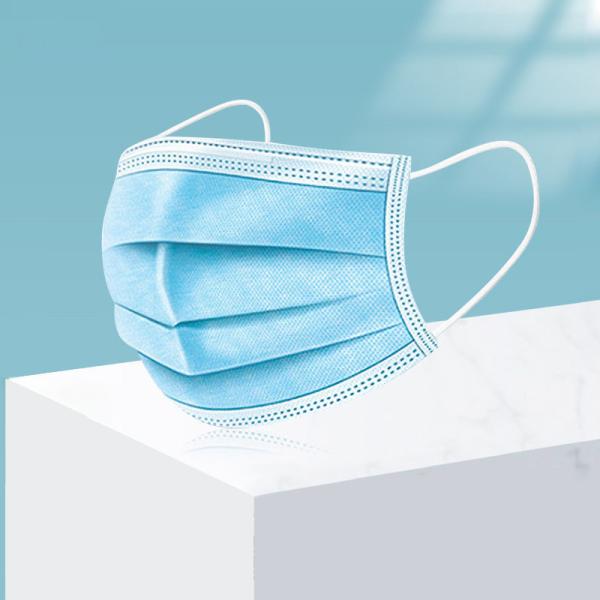 Non Woven 3 Ply Protective Face Masks , Disposable Dust Anti Pollution Earloop Face Mask
