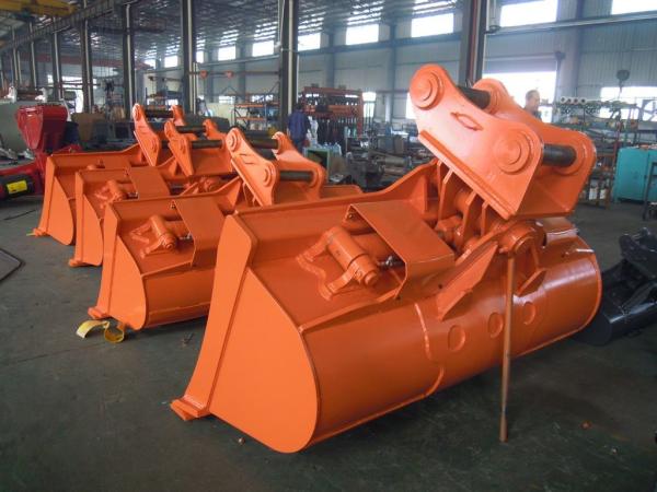 Customized Mini Excavator Hydraulic Tilt Bucket With 1200mm Width OEM ， excavator bucket tilt