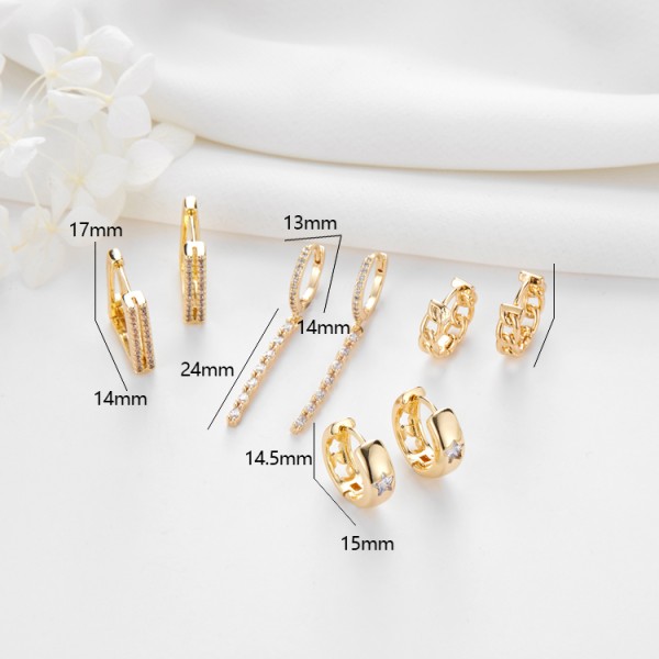Womens Earrings Trendy Jewelry Latest Arrivals 2024 Korean Dangle Hoop Ear Rings Jewelry Women Earrings for Ladies