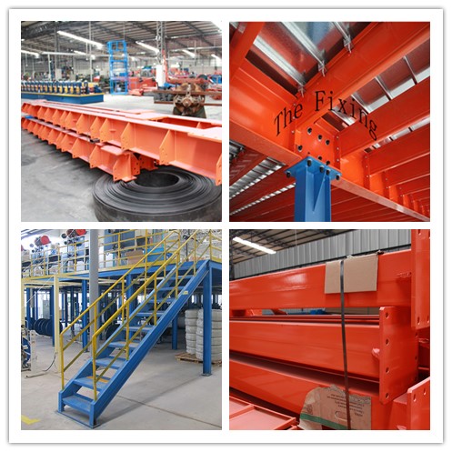 Estructura de acero de seguridad pisos industriales de mezzanine, plataforma de almacenamiento de mezzanine montada