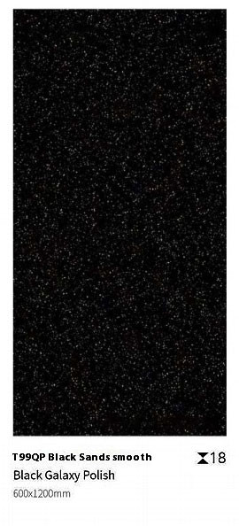 Black Grey 600x1200x18mm Outdoor Porcelain Paving Tile