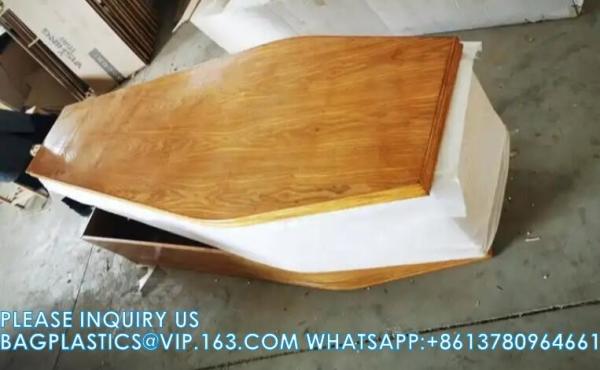 Cheap Stock English Style Wooden Coffins UK Style Casket Baby Caskets Adult Application Funeral Coffin For The Dead