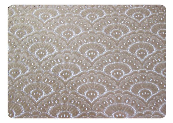Water Soluble Fan Shaped Lace Fabric 65% Terylene + 35% Cotton CY-CT8521
