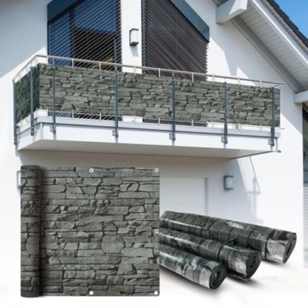 0.9 X 6 cinta de cercas de vinilo de balcón Tejido de cercas de balcón para la privacidad del balcón y protección contra la lluvia cercas de cubierta de PVC