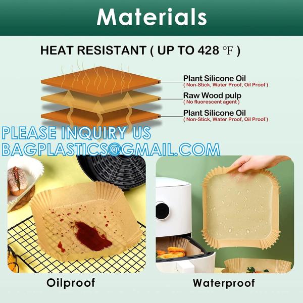 Air Fryer Disposable Paper Liner Reusable Air Fryer Liners, Round Air Fryer Parchment Paper, Non-Stick Food Grade