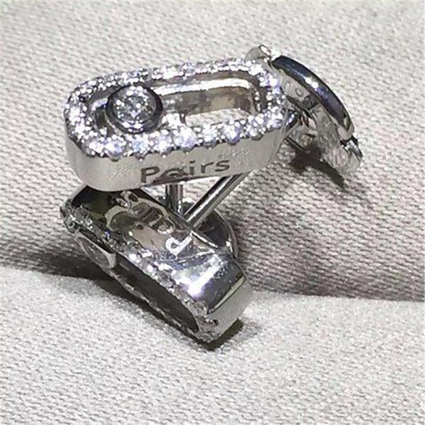 Luxury jewelry Mk With diamond stud earrings 18k white gold yellow gold rose gold diamond Stud earrings