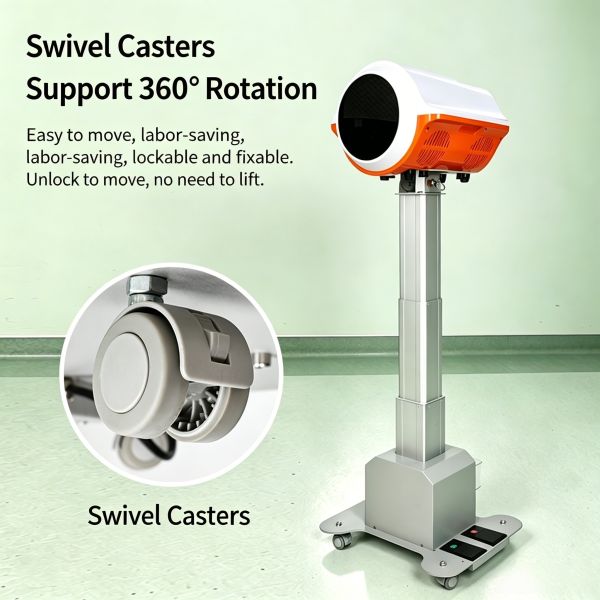 Height Adjustable Electric Stand – One-Touch Silent Lifting Mobile Support Cart with Angle Adjustable Top Plate