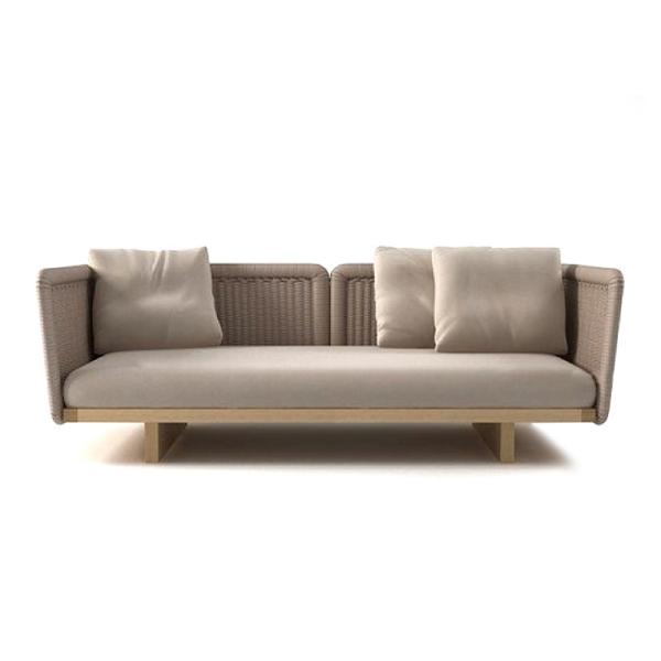 Teak Wood Outdoor Couch Outdoor Furniture For Sitting / Leisure / Sleep