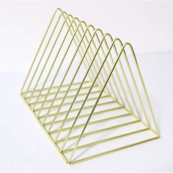 Книжные полки посуды нержавеющей стали металла треугольника настольные