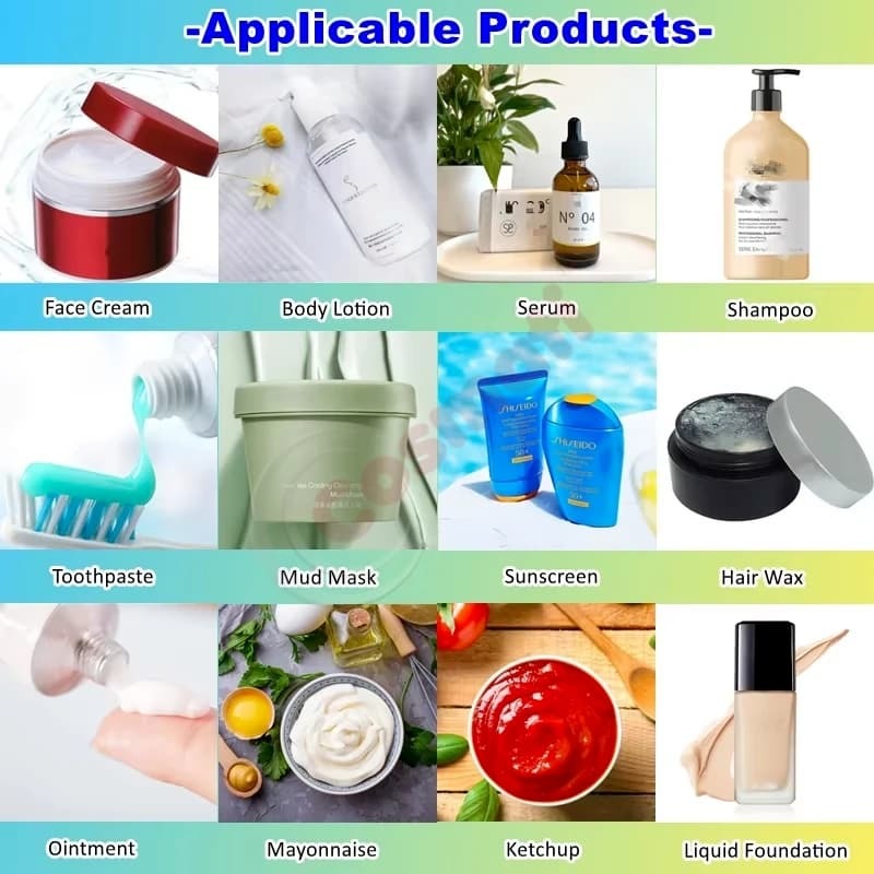 Cosmetic Lotion Vacuum Homogenizing Emulsifier Mixer Small Scale Fixed