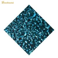 0.8MM Blue Green Mirror Water Ripple Stainles Steel Sheet 1219x2438mm