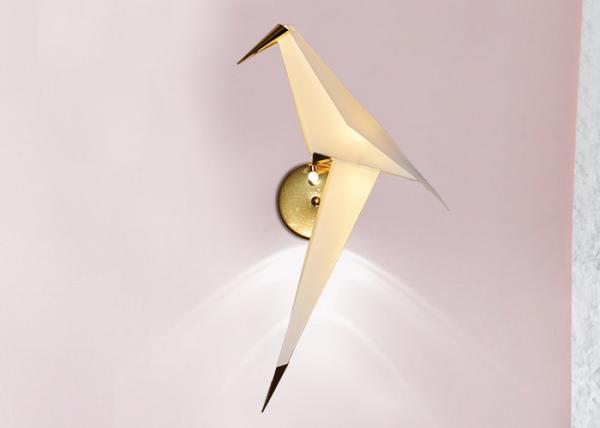 Golden Bird Shape 280*270*670mm PVC Iron Material Modern Indoor Wall Lights