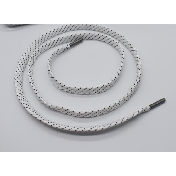 точка Colorized шнурков ботинка 1cm Polyerster плоская с веревочкой фуфайки брюк Aglet металла с капюшоном