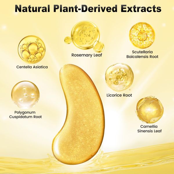Collagen 24K Gold Hydrogel Eye Masks Patches Anti Wrinkle Dark Circle Reduction