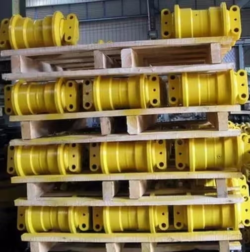 E320 E320D Excavator Bottom Roller Track Support Roller Forging Black Yellow