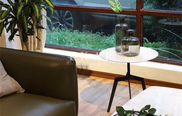 Living Room Round Coffee End Marble Side Table ZZ-ZC1720B