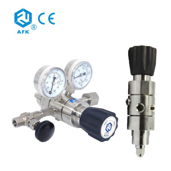 Регулятор давления цилиндра регулятора AFK 316L давления по манометру PCTFE 3000psi 2