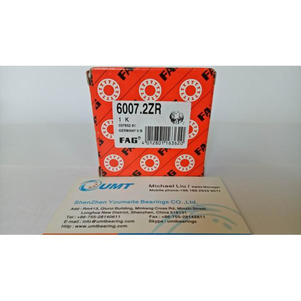 Deep Groove FAG Ball Bearing 6007-2ZR 14mm Width Chrome Steel Low Noise