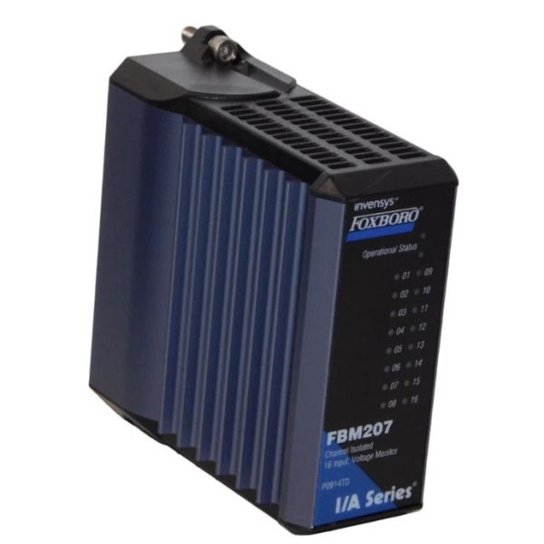 Foxboro FBM207 Series 16-Channel Voltage Monitor Module with Optical Isolation and Redundant Fieldbus Communication