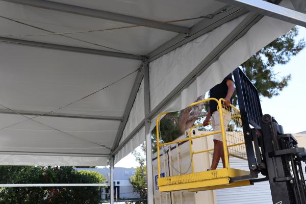 Versatile Industrial Storage Tent With Customizable Length Options Modular Design