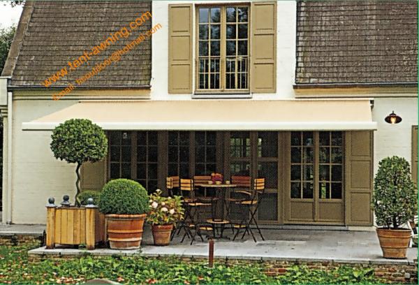 Outdoor Motorized  Awning Customized Sizes Retractable Half  Cassette Awnings