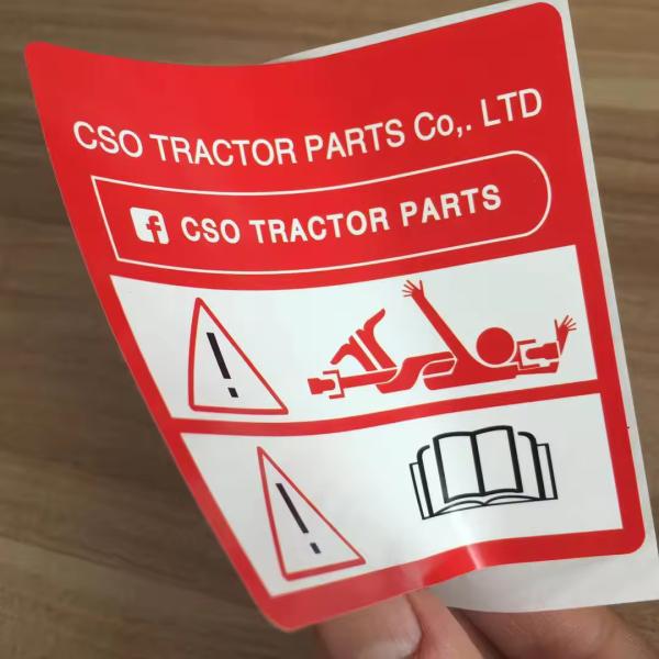 Paper Adhesive Custom Warning Labels Waterproof with Diagonal Stripes