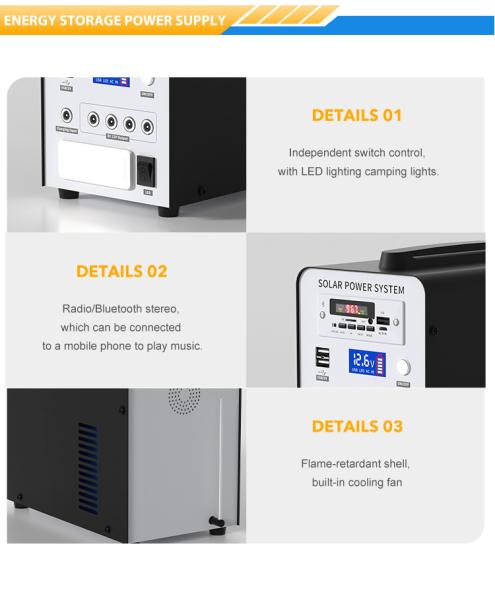 128WH Lifepo4 Solar Generator For Camping Outdoor Solar Panel Power Station