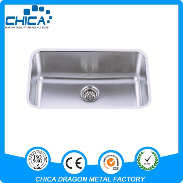 stainless steel single bowl kitchen sink for USA market with 18gauge and 16gauge