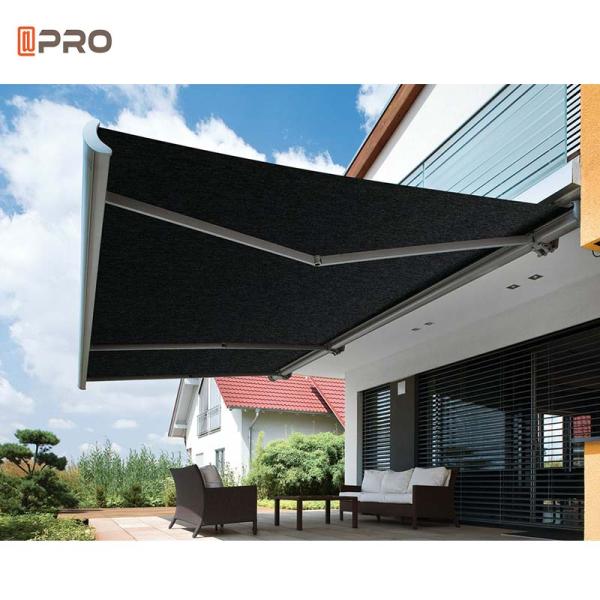Motorized Modern Aluminum Pergola Awning Cassette 6M Wall Mount Folding Arm