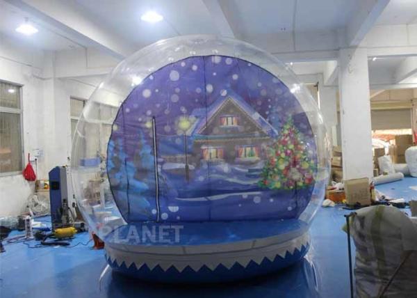 Logotipo inflável exterior de Customzied do globo da neve de encerado durável do PVC