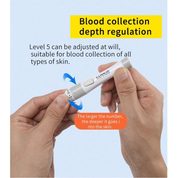 Clear Protective Cap Glucometer Needle Pen For Blood Collection