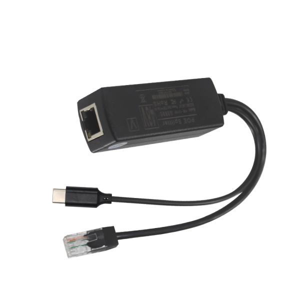 Divididor PoE con salida USB-C para dispositivos no PoE