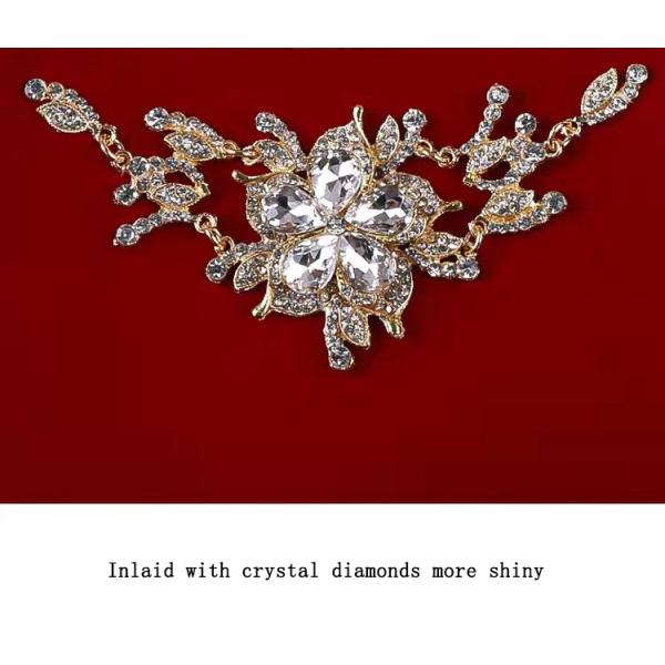 Blue Suede Evening Clutch Handbag Inlaid Crystal Diamond 23cm×12cm×10cm