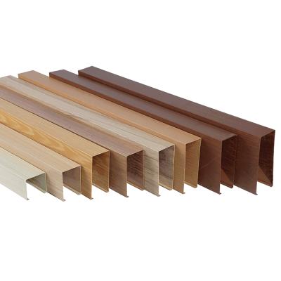 Custom Aluminium Strip Ceiling U Shaped Thin Aluminum Strips Fire Retardant