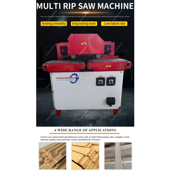 Wood Processing with PDPJ300 Solid Wood Panel Multi Blade Saw and 10 Inch Saw Blade