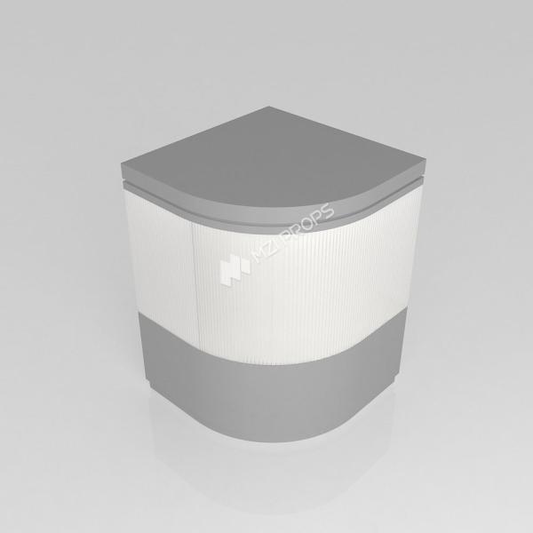 ショップラック グレー 木製 キャッシング 組み込みライトストライプ オーダーメイド ショップ ディスプレイ 家具 ブランド ショップ テーブル