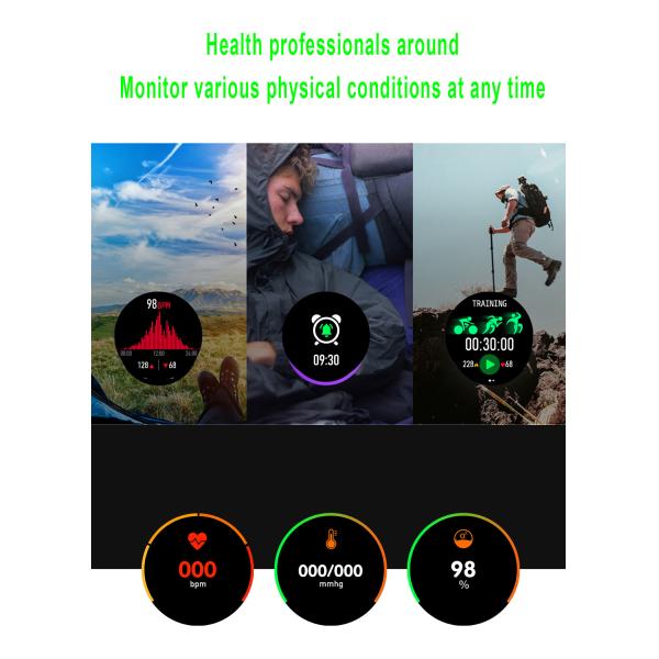 Smartwatch Realtek 6621 спорта GPS пиксела 390*390 идущий