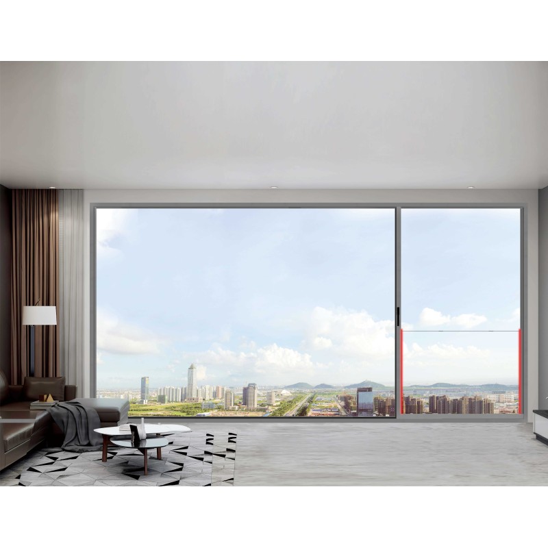 OEM ODM Lift And Slide Aluminium Doors With Panoramic Large Glass Panel